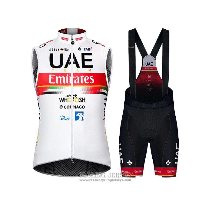 2021 Wind Vest UAE White Red Short Sleeve And Bib Short